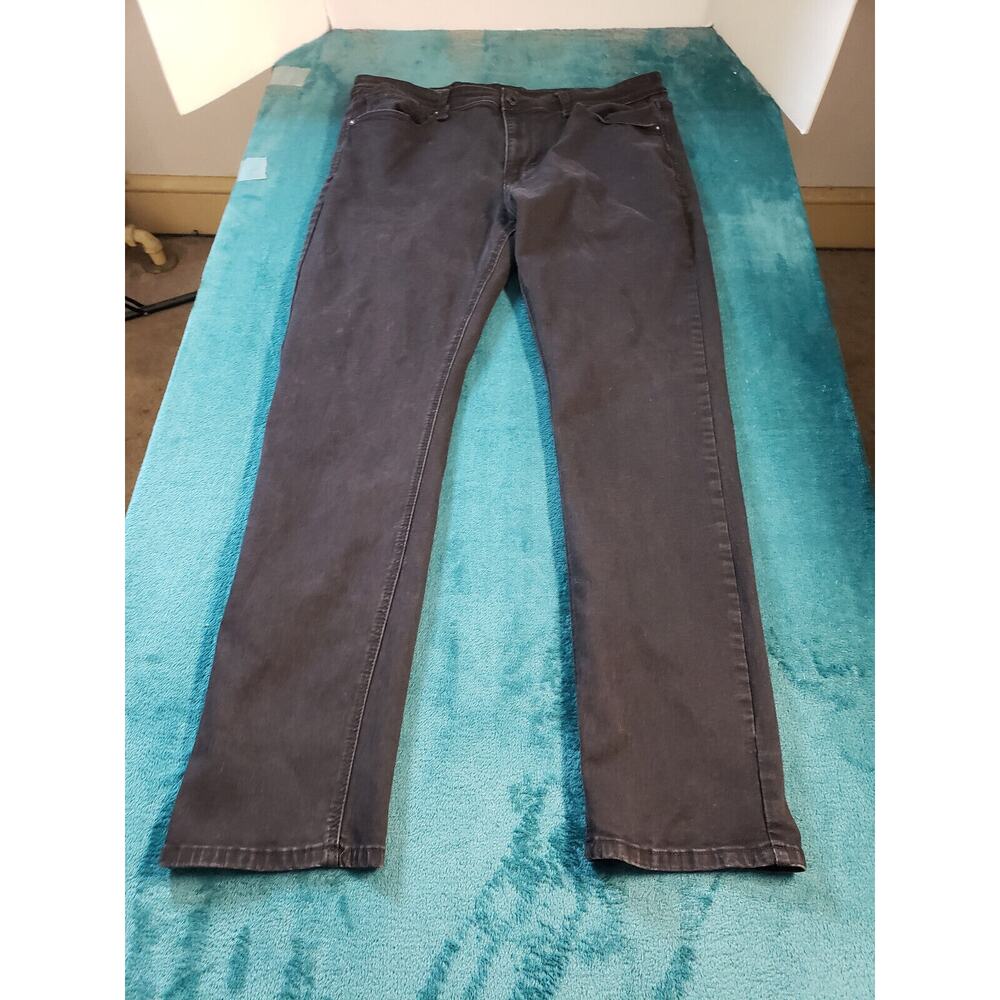 Amongst Others Jeans Sz 38x32 Mens Black Pants Denim Stretch Straight Casual